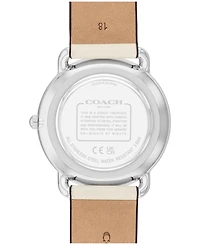 Coach Women's Elliot Chalk Leather Strap Watch, 36mm