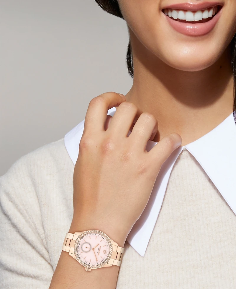 Coach Women's Brooks Automatic Rose Gold Tone Stainless Steel Bracelet Watch, 38mm