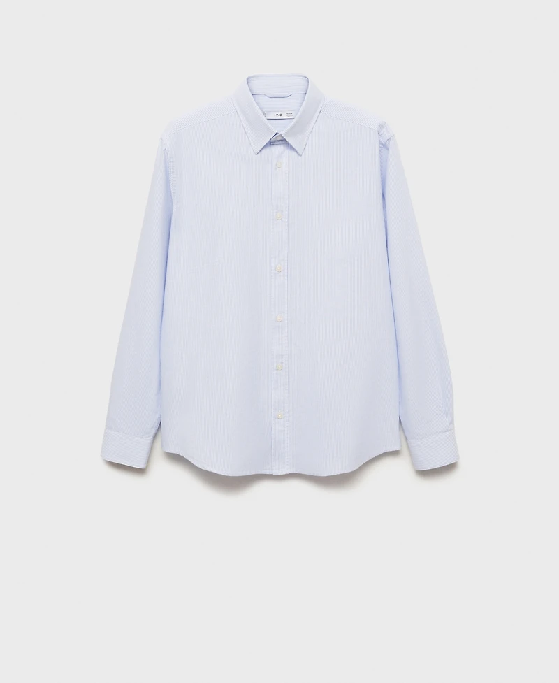 Mango Men's Slim-Fit Kodak-Striped Cotton Shirt