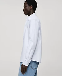 Mango Men's Slim-Fit Kodak-Striped Cotton Shirt