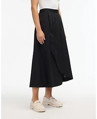 Ellen Tracy Women s Poplin Wrap Skirt