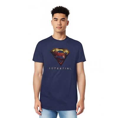Supergirl Mens Logo Glare Short Sleeve Adult Tee / T-Shirt