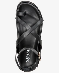 Smash Shoes Women's Ava Sport Flat Sandals - Extended Sizes Available