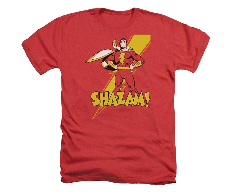 Dc Shazam Men's Comics Adult Heather Tee / T-Shirt