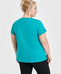Jm Collection Plus Rhinestone-Trim T-Shirt, Exclusively at Macy's