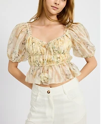 En Saison Women's Elliot Organza Top