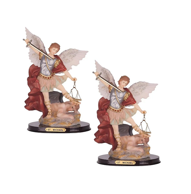 Fc Design "2-pc Set" 12"H Archangel Michael Statue Saint Michael The Strongest Angel Holy Figurine Statue Ornament Home Room Office Decor and Perfect