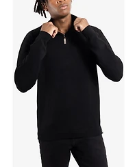 Spring + Mercer Men's Quarter Zip Mock Neck Sweater
