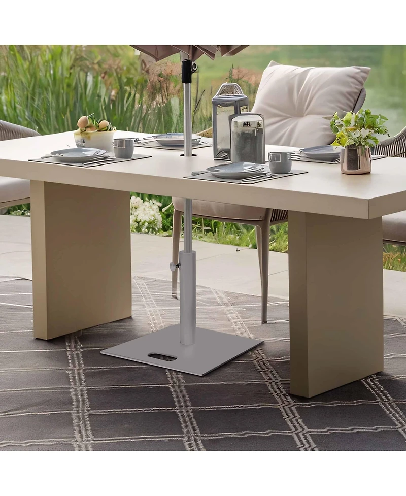 LAGarden Square Umbrella Base with Wheels Market Stand Load Capacity 220Lb for 2 3/8" Pole Patio Umbrella Stand Outdoor