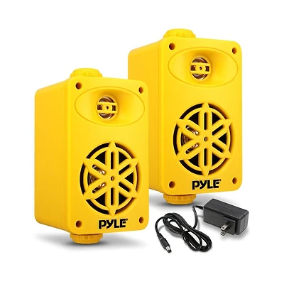 Pyle 3.5” 2-Way Bluetooth Wireless Speaker System - Waterproof, 200W Max Power, 1/2” Tweeter, Compact Design