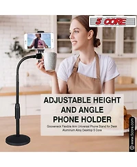 5 Core Cell Phone Stand Adjustable Height & Angle Gooseneck Stand for Desk Flexible Arm - Rbs Mob
