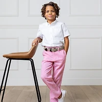 Hope & Henry Big Boys Heirloom Linen Suit Pant