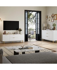 gaomon Kitchen Sideboard Cabinet with 3 Drawers and 2 Doors
