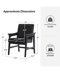 Hulala Home Marshall Modern Dining Chair with Solid Wood Legs