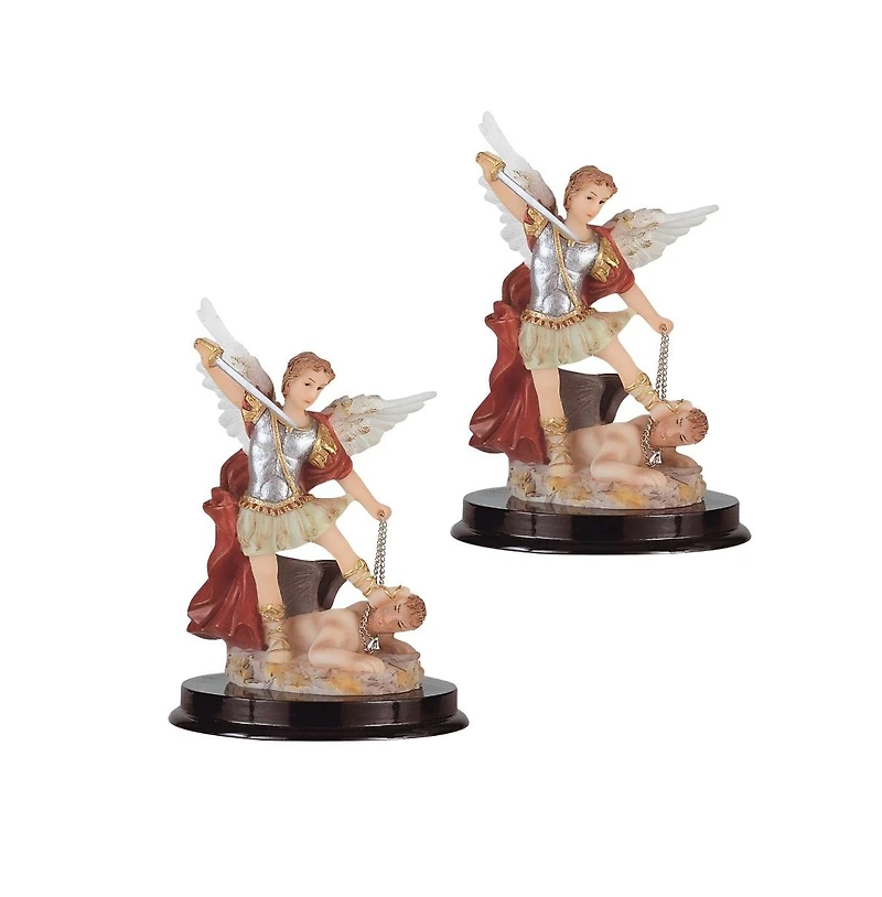 Fc Design "2-pc Set" 5"H Archangel Michael Statue Saint Michael The Strongest Angel Holy Figurine Statue Ornament Home Room Office Decor and Perfect I