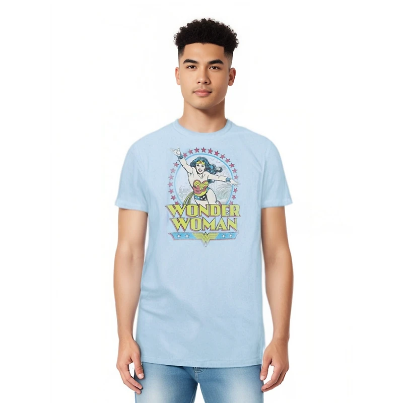 Dc Wonder Woman Men's Comics Star Of Paradise Island Short Sleeve Adult Tee / T-Shirt