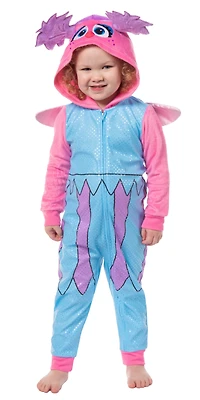 Sesame Street Toddler Boys 1-Piece Hooded Union Suit Footless Sleep Pajama