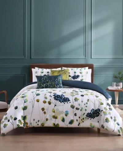 Bebejan Abstract Vines 100 Cotton Sateen 5 Piece Reversible Comforter Set