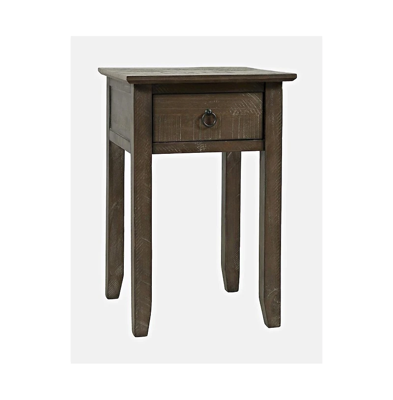 Jofran Devon Farmhouse Distressed Solid Wood End Table
