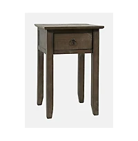 Jofran Devon Farmhouse Distressed Solid Wood End Table