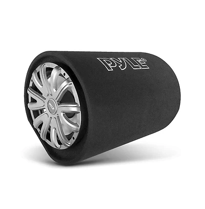 Pyle Subwoofer Box System, 12'' 500W, Carpeted Tube Enclosure, Rear Vented Design