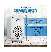 Pyle 3.5” 2-Way Indoor/Outdoor Speaker System - Waterproof Design with 1/2” High Compliance Polymer Tweeter