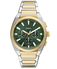 Fossil Men's Everett Chronograph Two-Tone Stainless-Steel Watch, 44mm