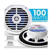 Pyle 5.25-Inch Waterproof Stereo Speaker System, 100 Watts