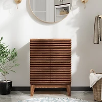 Mid-Century Freestanding Bathroom Cabinet Vanity with Storage