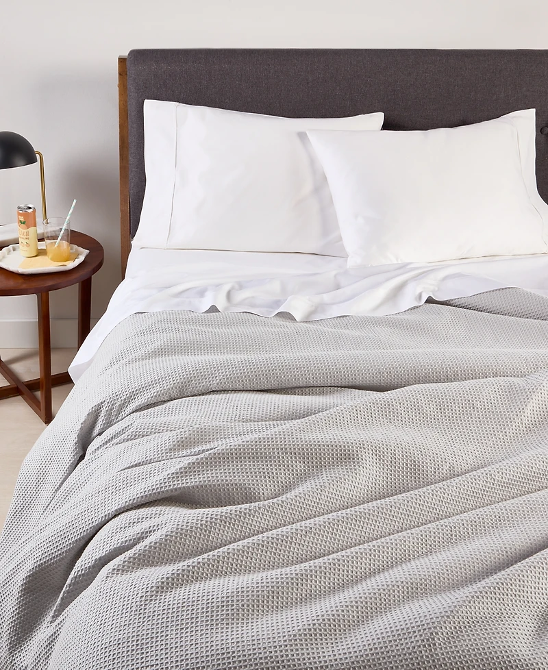 Arch Studio Waffle Cotton Blanket, Full/Queen, Exclusively at Macy's