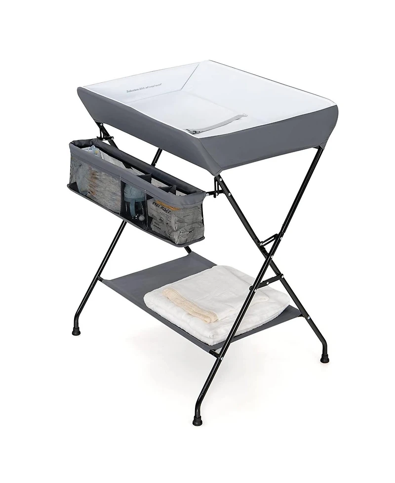 Folding Wide Nursery Diaper Changing Table for Space-Saving and Convenience