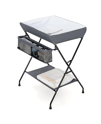 Folding Wide Nursery Diaper Changing Table for Space-Saving and Convenience