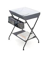 Folding Wide Nursery Diaper Changing Table for Space-Saving and Convenience
