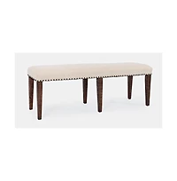 Jofran Fairview Transitional 52" Backless Upholstered Dining Bench