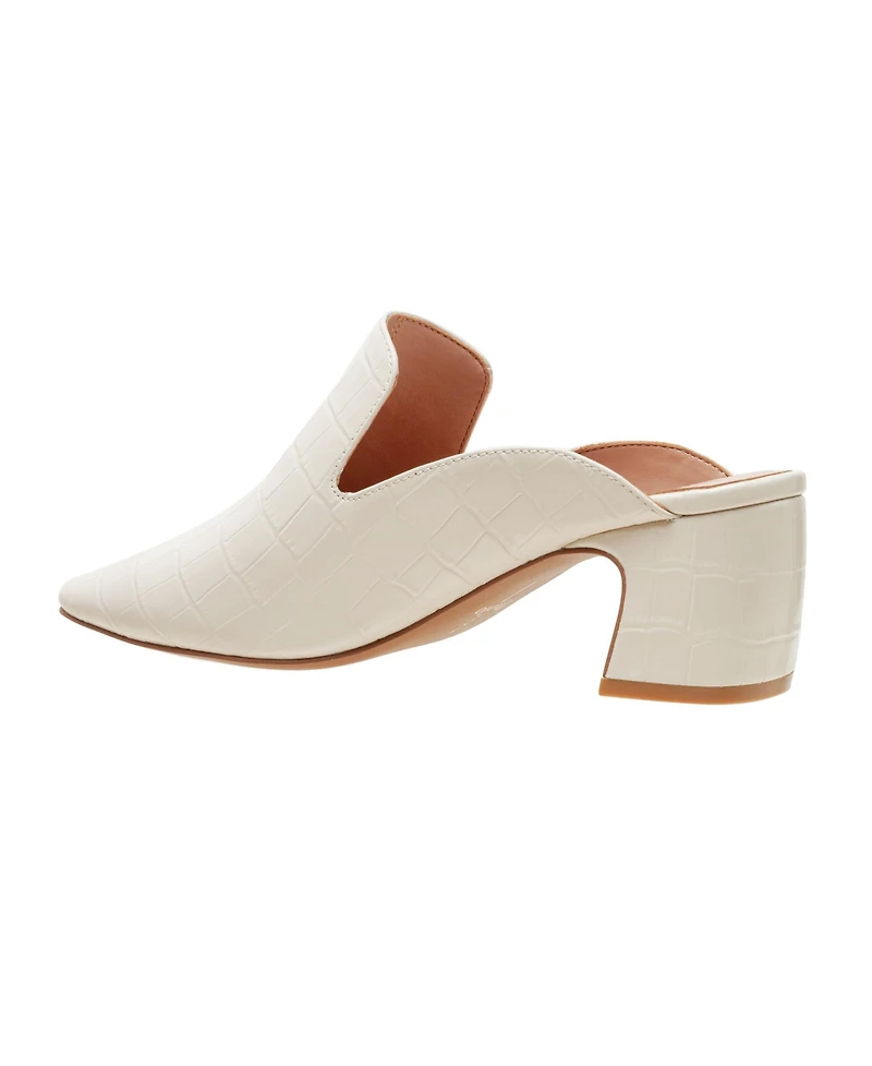 Linea Paolo Giselle | Croco Embossed Leather Mules