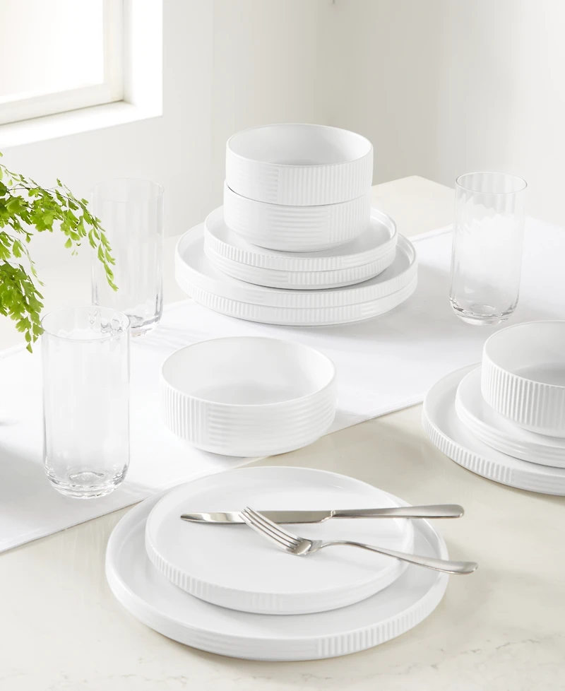 The Cellar Aaden Textured 12 Pc. Dinnerware Set, Service for 4, Exclusively at Macy's