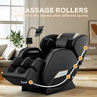 Full Body Massage Chair, Zero Gravity Mode, Deep Tissue Massage Chair, Foot Massage, 6 Fixed Massage Roller, Bluetooth, Suitable for 6.1 Ft Height
