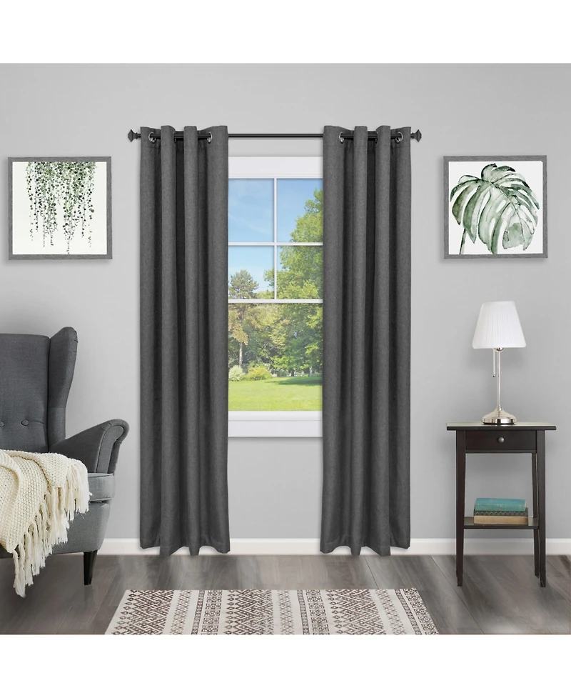 Kenney Fast Fit Easy Install Mission 5/8" Decorative Window Curtain Rod Set - Hassle-Free Installation
