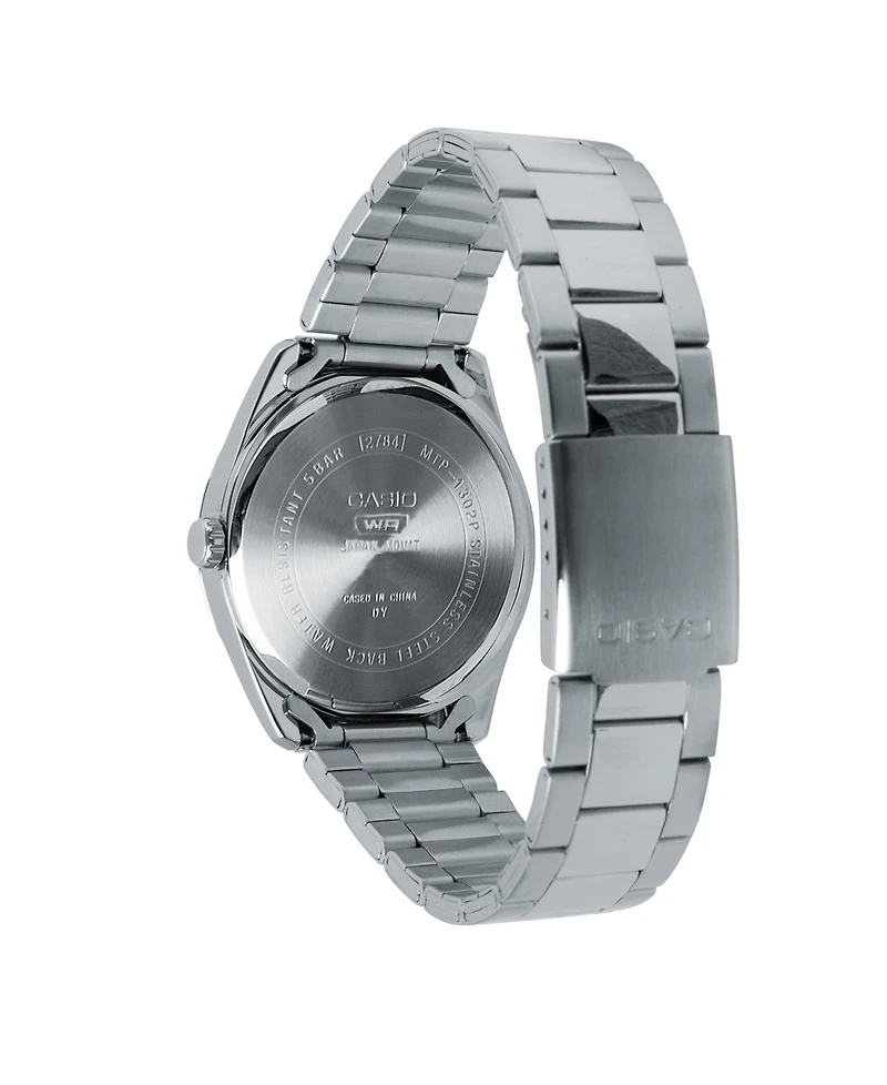 Casio Men's Silver Tone Stainless Steel Watch, 38.5mm