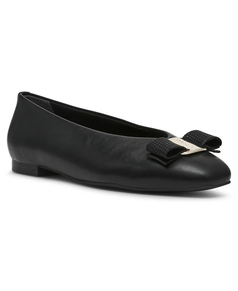 Anne Klein Women's Willow Bow Detail Round Toe Ballet Flats
