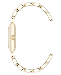 Anne Klein Women's Quartz White Silicone and Gold-Tone Metal Alloy Bracelet Watch, 26mm