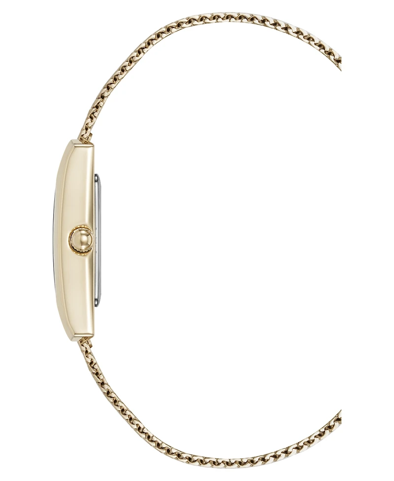 Anne Klein Women's Quartz Gold-Tone Stainless Steel Mesh Watch, 20mm