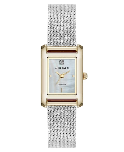 Anne Klein Women's Quartz Two-Tone Stainless Steel Mesh Watch, 20mm