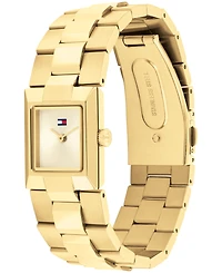 Tommy Hilfiger Women's Quartz Gold Tone Stainless Steel Bracelet Watch, 20.50mm x 25.20mm