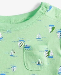 Baby Boys Sailboat-Print Sunsuit, Exclusively at Macy's