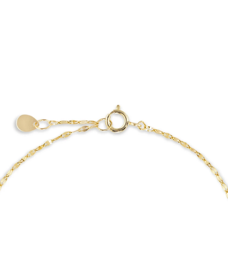 Cubic Zirconia Solitaire Bezel Mirror Link Chain Bracelet (1 ct. t.w.) Sterling Silver