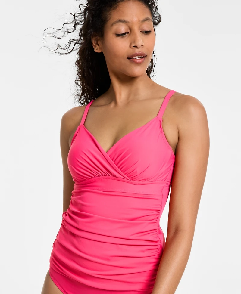 Anne Cole Women's Surplice Underwire Tankini Top