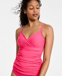 Anne Cole Women's Surplice Underwire Tankini Top