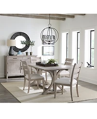 Sadie -Pc. Rectangular Dining Set (Table & Ladder Back Chairs