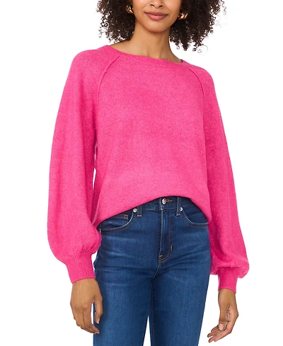 Vince Camuto Women's Crewneck Raglan Puff-Sleeve Sweater